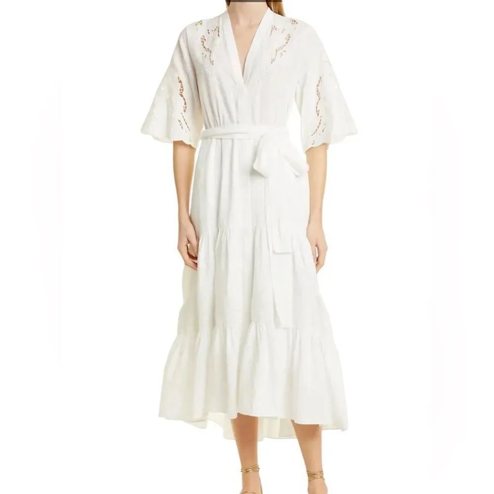 Kobi Halperin Gabbi Embroidered Dress White Medium